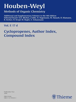 cover image of Houben-Weyl Methods of Organic Chemistry Volume E 17d Supplement